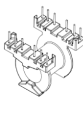PQ3230电源磁芯骨架PQ3230变压器骨架磁芯卧式6+6