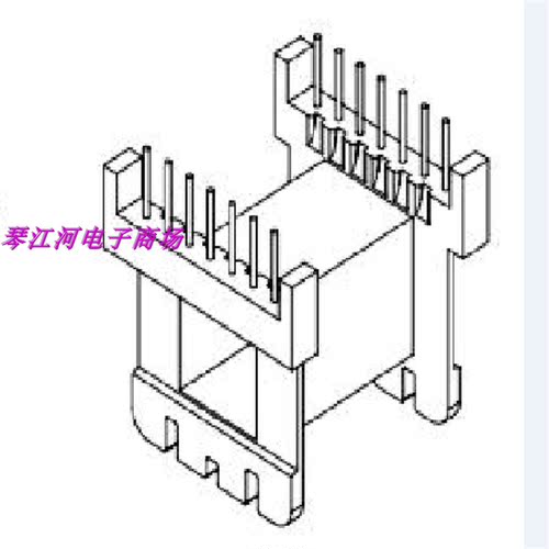 EE55-21EE55B正品磁芯加EE55骨架 卧式7+7