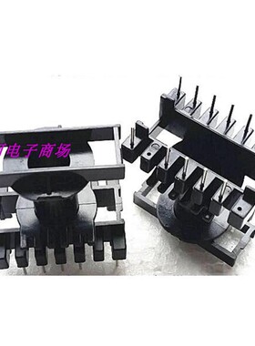 ETD29  ER29变压器磁芯骨架电源骨架立式7+7带方框加钢夹