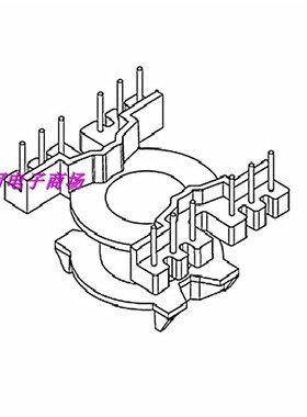 PQ2616磁芯骨架 变压器磁芯骨架立式6+6针  磁芯骨架BOBBIN
