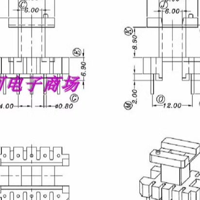 EE22EI22高频变压器磁芯骨架