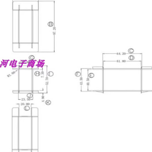 EE65电源变压器磁芯骨架加宽