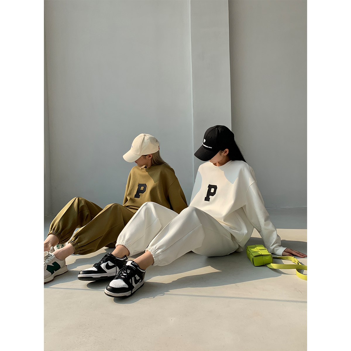 宽松薄款百搭卫衣套装