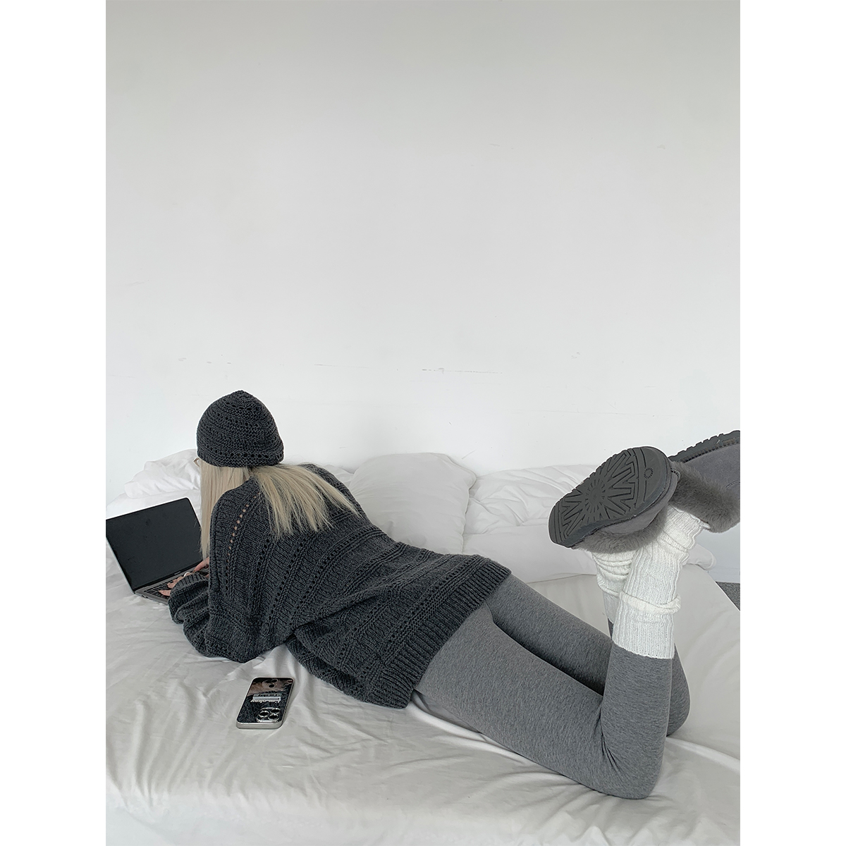 PAPERLLL辛间 热感塑形 安第斯山羊绒加厚打底裤女高腰显瘦外穿