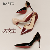 新款 商场同款 时尚 百思图2026夏季 潮流浅口细高跟女单鞋 CU707BQ6