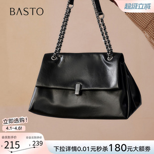 时尚 邮差包时髦链条包大容量单肩包TY067AX6 商场新款 百思图26春季