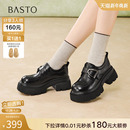 女单鞋 百思图2026春季 小皮鞋 英伦学院风乐福鞋 W0671AM6 商场新款