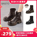 时装 百思图商场新款 k姐双11 靴粗跟女短靴F6012DD5Z 抢现货