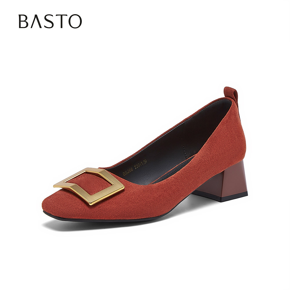 【好物体验专享】百思图2026春季新款女鞋方头女单鞋B5288AQ6