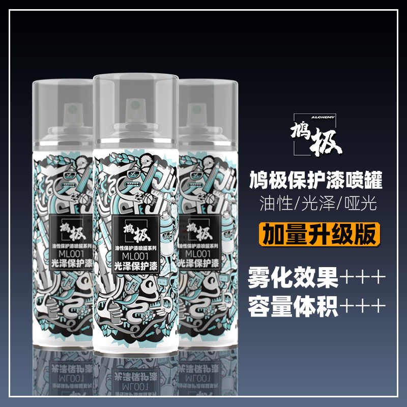 鸠极喷罐油性光油 平滑消光 高达军模手办透明保护漆ML001 ML003