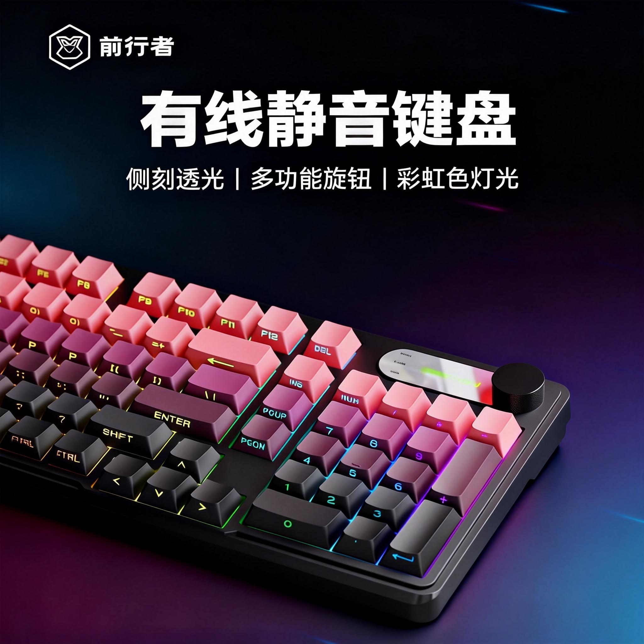 前行者V102键盘机械手感有线鼠标套装电竞游戏专用女生办公手感好