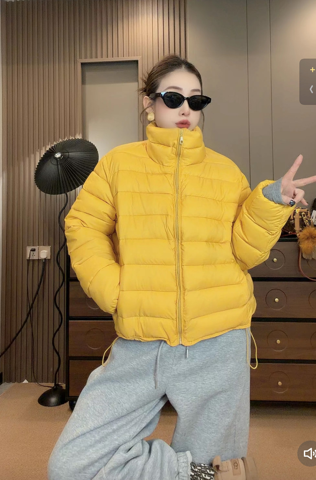 韩版短款立领棉服女轻薄显瘦修身白色棉衣外套二棉新款女装棉袄厚