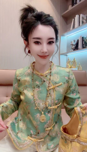 新中式国风盘扣宋锦提花刺绣两穿衬衣女2026春秋复古小衫上衣外穿