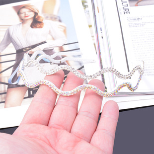 水钻波浪发箍带齿新款不勒头发捆女洗脸亚克力宽发卡2025带钻头箍