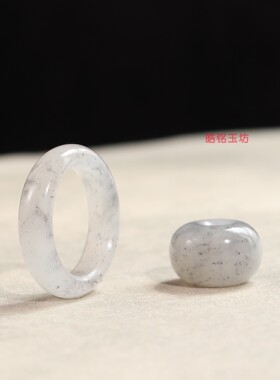 天然和田玉青花平安戒子母扣项链