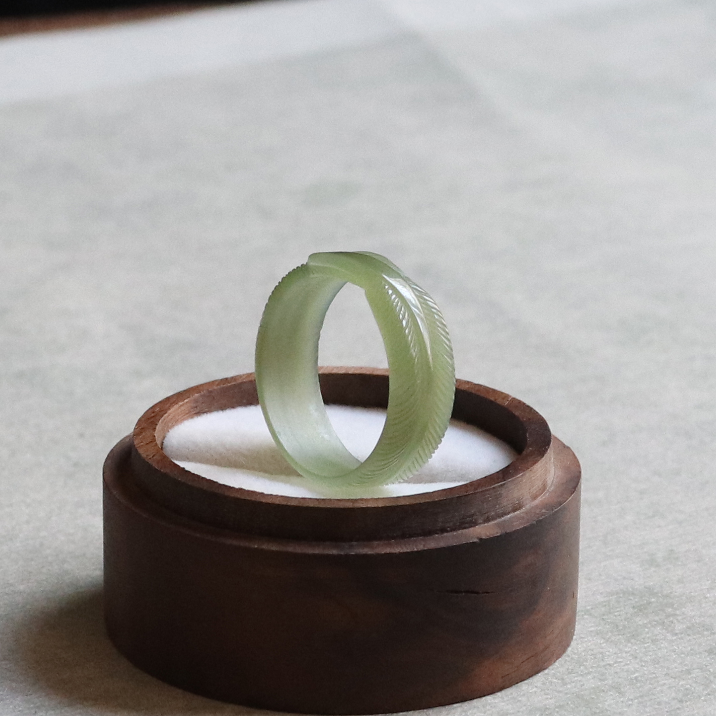 天然玉石白玉戒指和田玉糖玉绿色指环男女款复古高级感戒子带证书