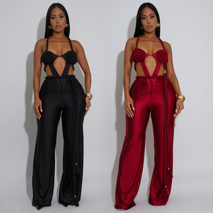 sexy strapless backless Fashion lace jumpsuit women