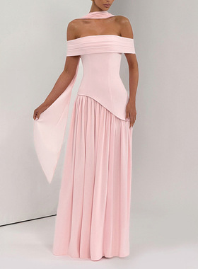 2026 New Fashionable Women's Sexy Split Party Dress 连衣裙