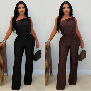 casual off leg women jumpsuits wide shoulder Fashion the