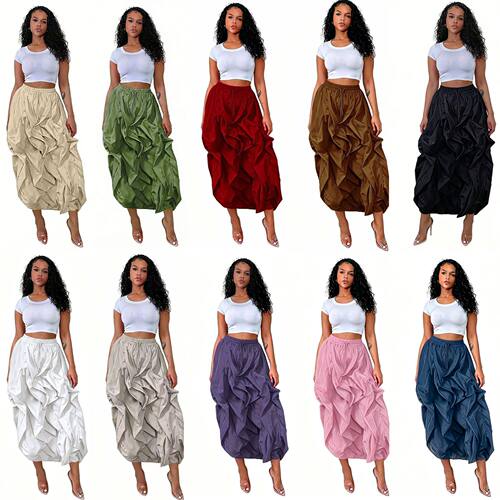 Women's elegant patchwork lace workwear skirt 优雅工装半身裙