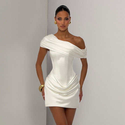 2026 New sexy strapless fashion short skirt evening dress