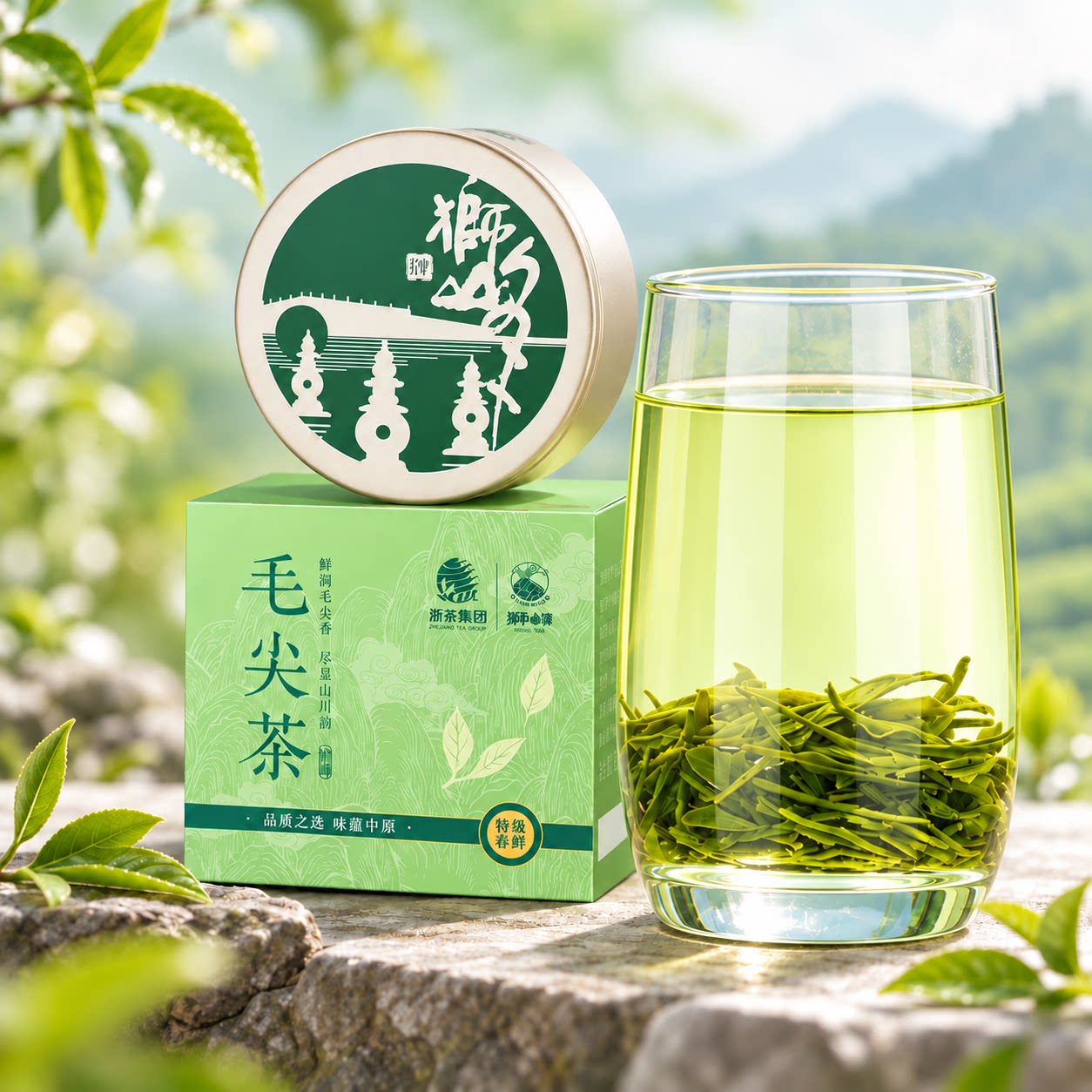 【秒杀】狮峰牌绿茶叶毛尖2026新茶特级春茶小罐装8g官方旗舰店图片