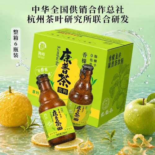 狮峰牌香橼康普茶气泡茶饮料
