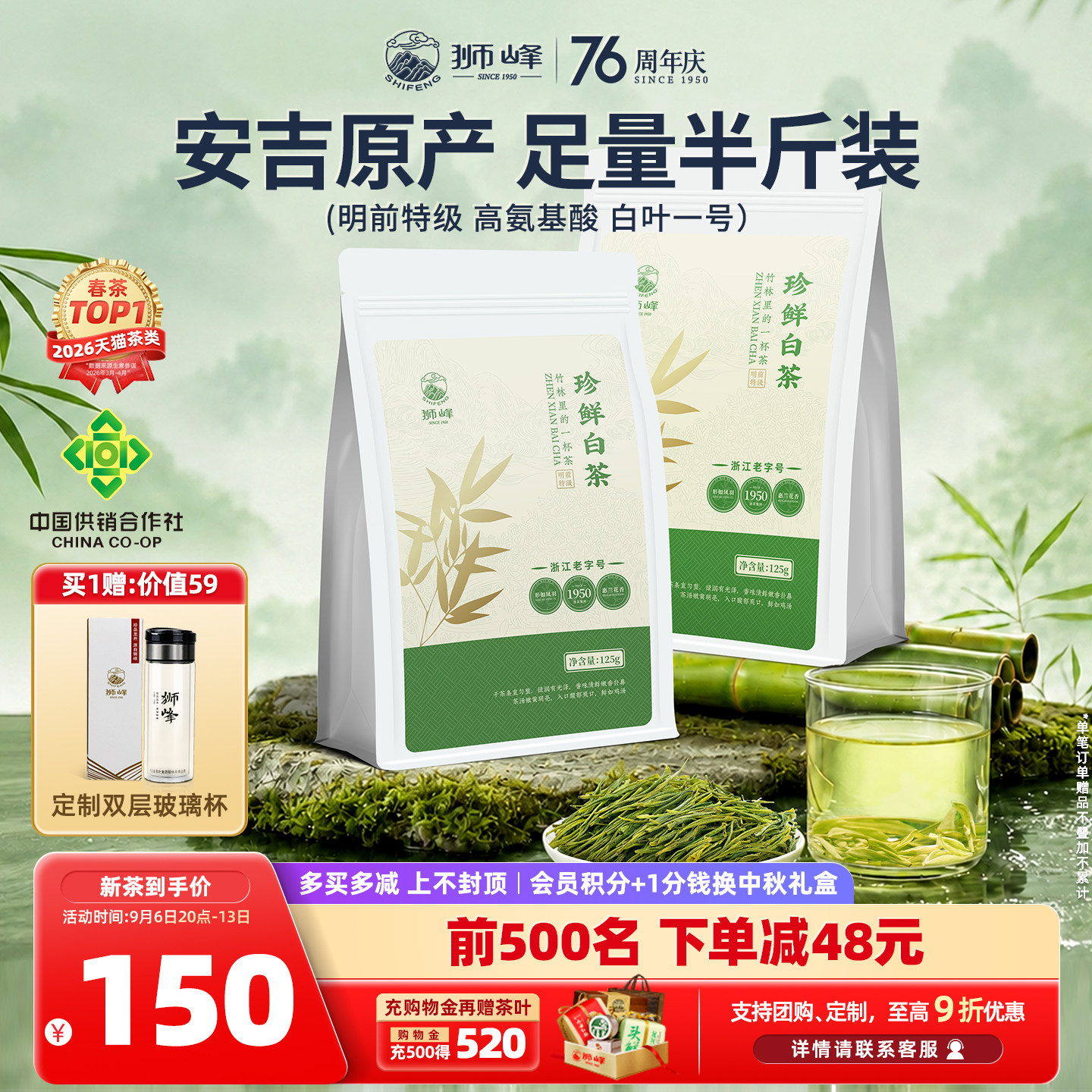 2026新茶明前特级安吉珍鲜白茶图片