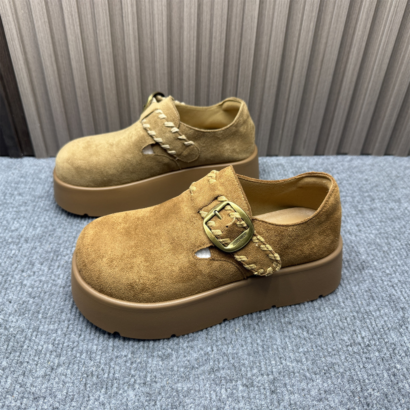 撤柜处理绒面复古厚底博肯鞋女2025新款秋季百搭轻便一脚蹬乐福鞋,女鞋,勃肯鞋/软木鞋,淘宝优惠券,粉丝福利购,淘宝优惠卷