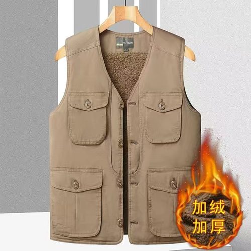 春季马甲背心男钓鱼多兜工装外套