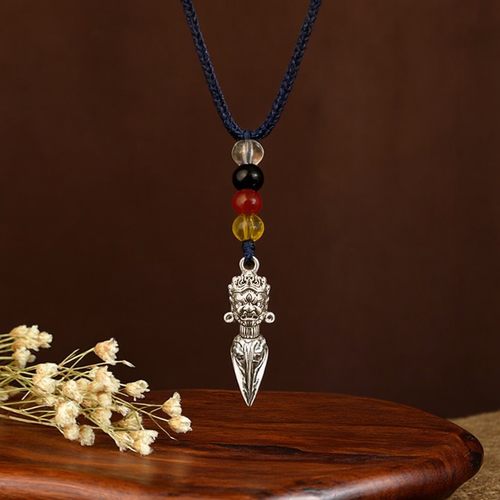 纯铜镀银大黑天威慑十方金刚橛