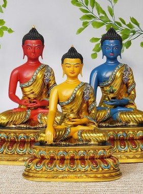 三宝佛释迦牟尼阿弥陀佛药师佛