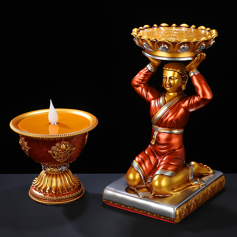 天女电子酥油灯充电LED树脂供佛