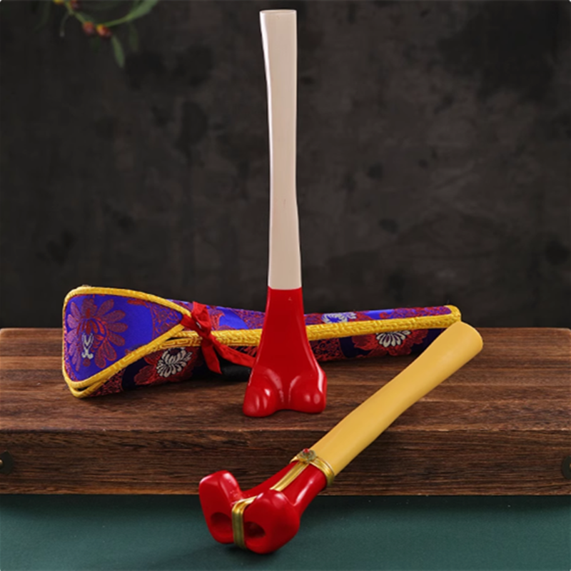 尼泊尔树脂骨笛密宗法器长笛吹奏喇叭乐器声音清脆打磨光滑