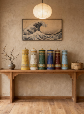 观音藏传插电唐多括罗五行摆件