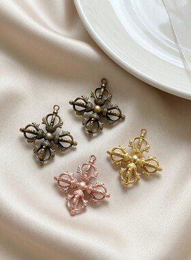 复古铜制十字金刚杵法器吊坠挂件