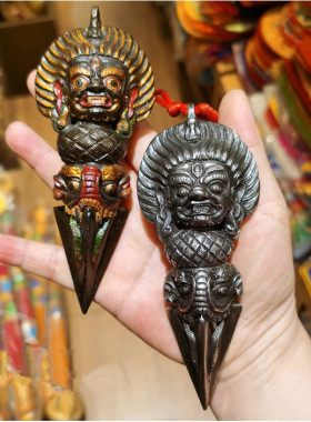 尼泊尔进口手工纯铁黑袍金刚橛