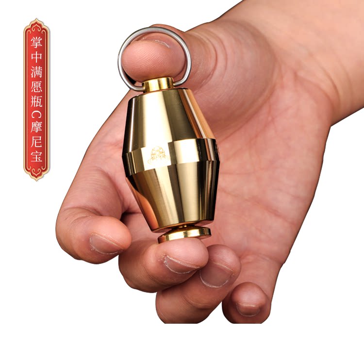 纯铜慈简转轮绿度母微缩经文摆件