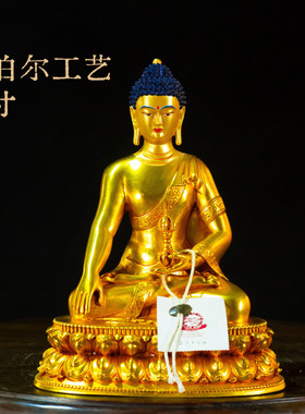 藏传浮雕帕拉东方不动佛铜摆件