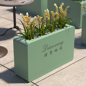 新款圆角花箱外摆围栏隔断花槽