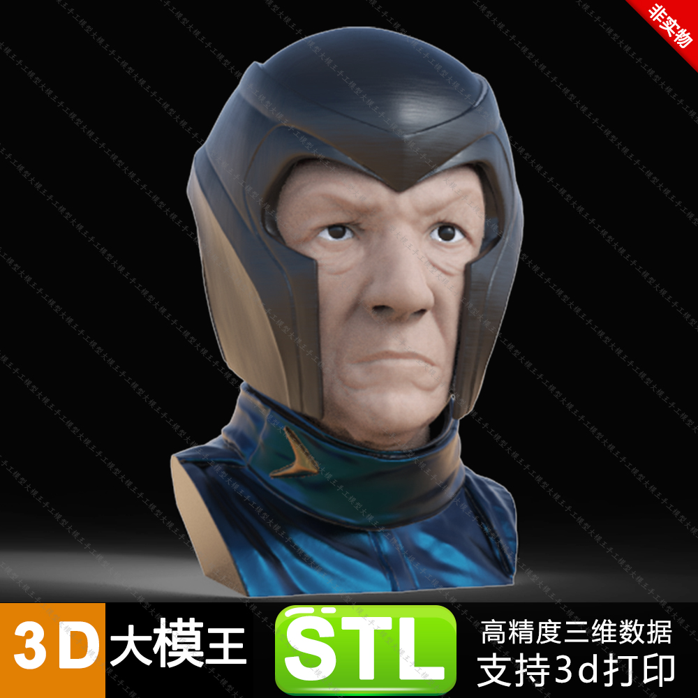 万磁王头像半身像三维模型数据模型STL模型3D打印模型