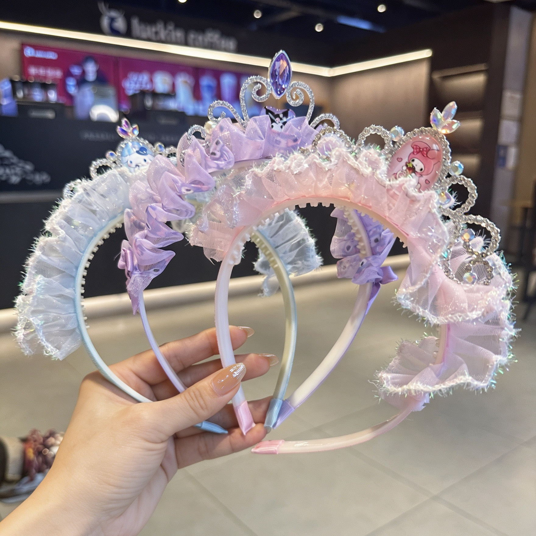 新款韩版儿童发箍超萌网红ins风气质公主风甜美花边皇冠头箍发饰