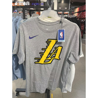 Nike NBA夏季男子勇士湖人凯尔特人球队图案运动T恤HJ2597