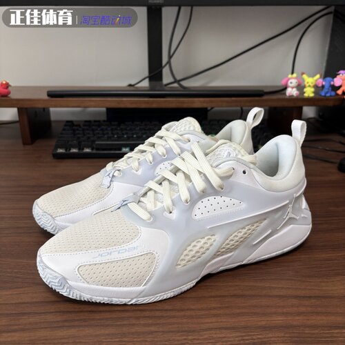 JORDAN HEIR男女同款运动舒适防滑耐磨低帮白色篮球鞋HV4059-101
