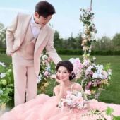 婚礼手捧花仿真花高级结婚花束订婚女友仪式 感郁金香影楼拍摄道具