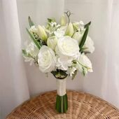 ins小清新婚礼领证结婚拍照道具仿真花玫瑰郁金香装 饰新娘手捧花