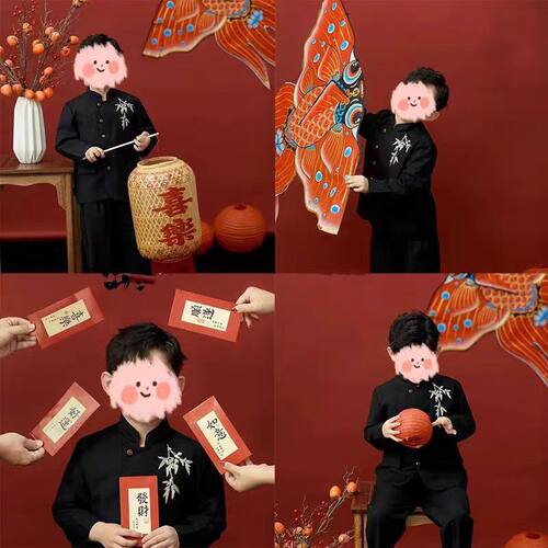 2026儿童摄影新年马面裙拍照道具