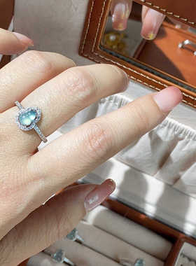 春醒 | 高冰翡翠葫芦戒指可调节大小925纯银精美别致