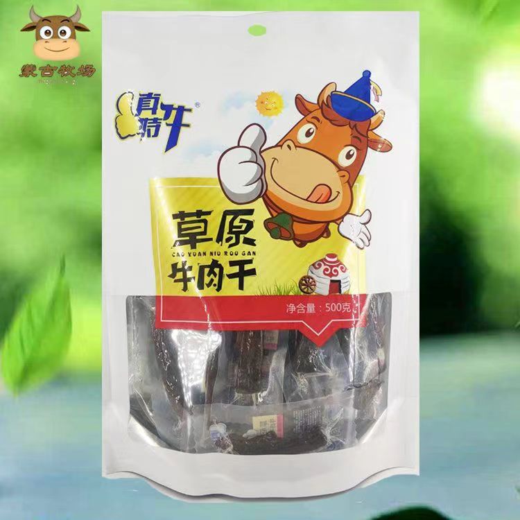 内蒙古特产包日查真特牛风干手撕牛肉干原味香辣味牛肉类零食