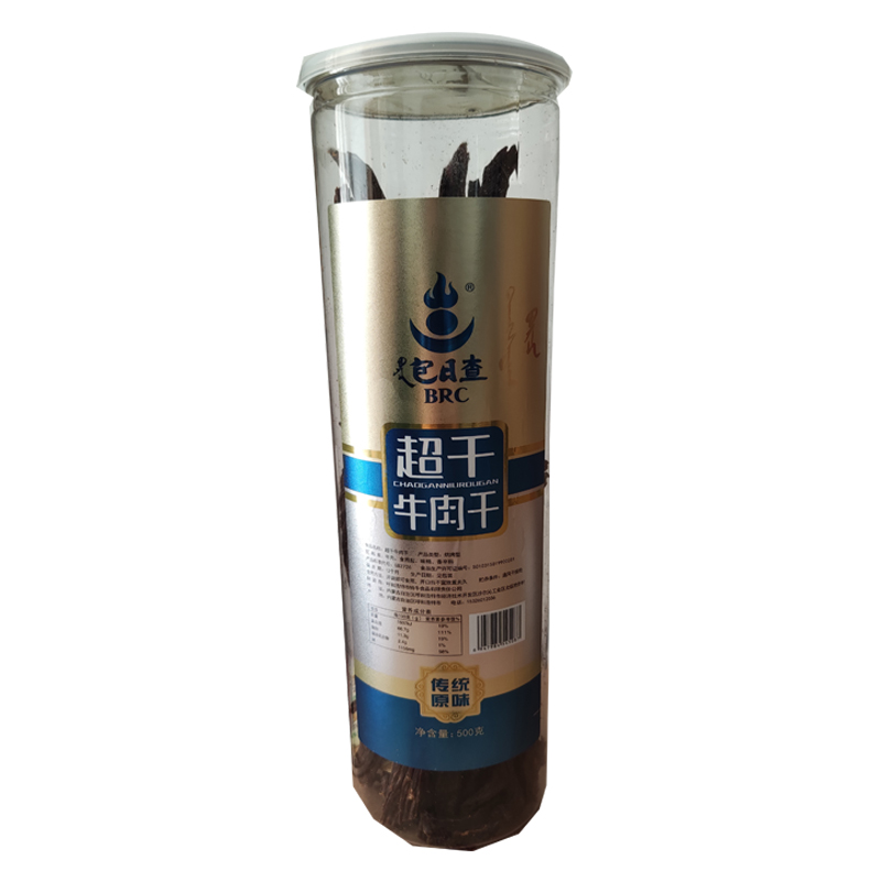 包日查500克超干桶装牛肉干内蒙古特产风干手撕牛肉干